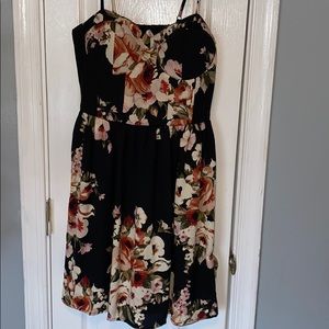 Black floral dress